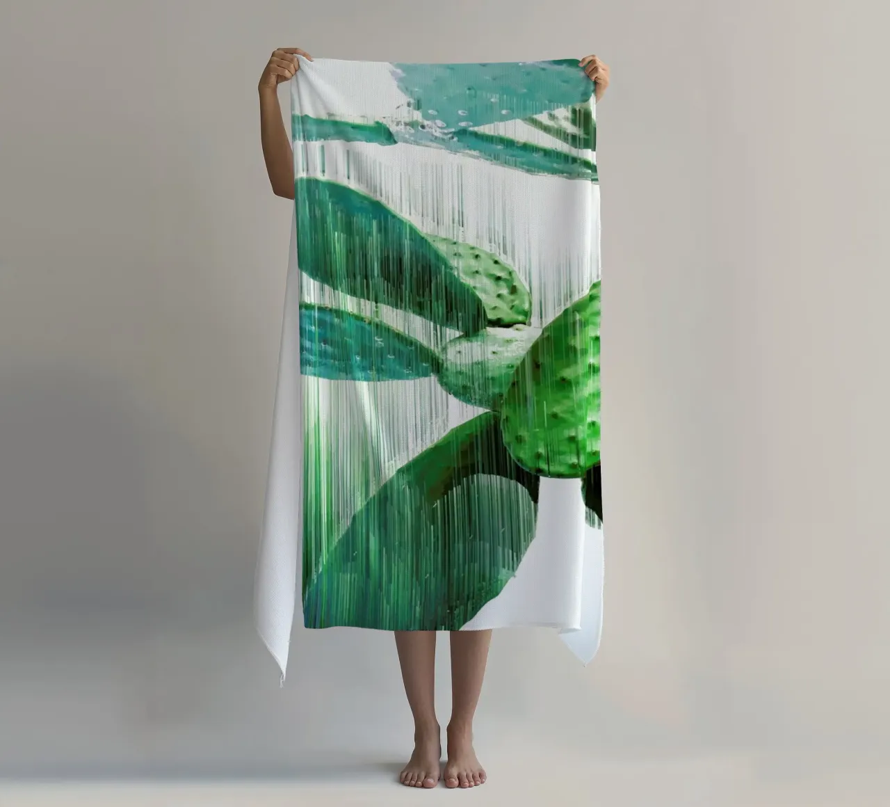 The Speed Of Cactus Strandtuch von Adam Priester