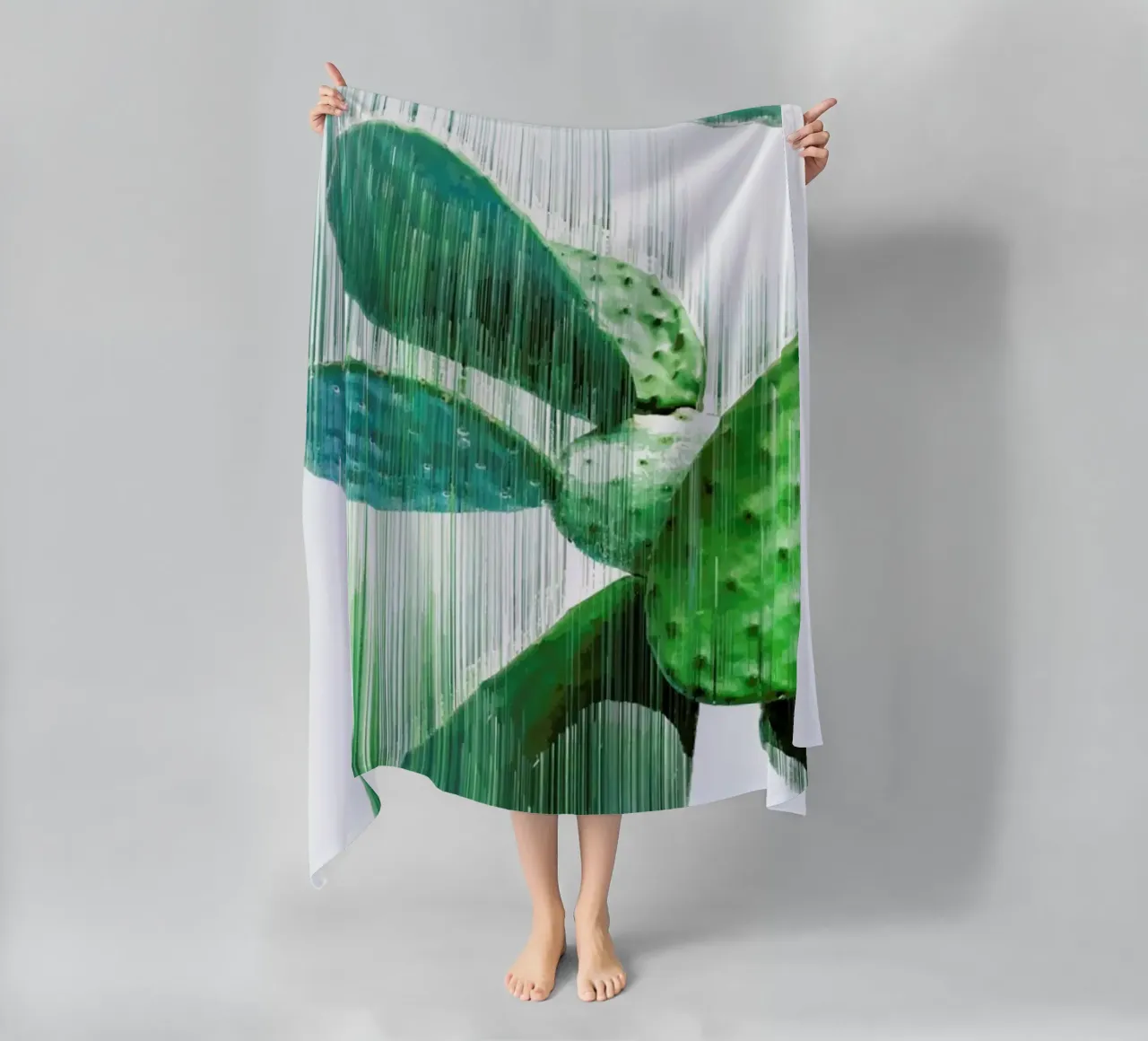 The Speed Of Cactus Strandtuch von Adam Priester