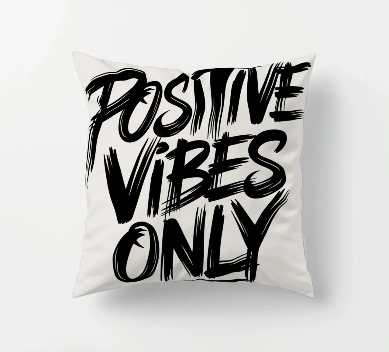 POSITIVE VIBES ONLY decorative cushion by logic