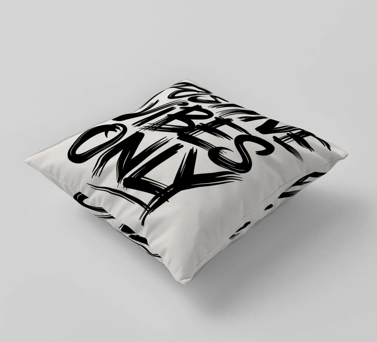 POSITIVE VIBES ONLY decorative cushion by logic