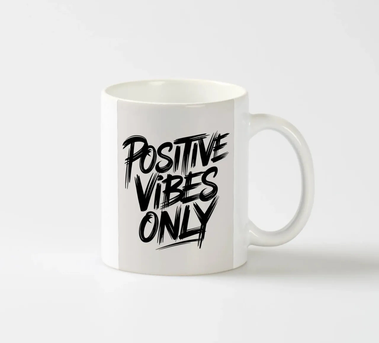 POSITIVE VIBES ONLY ceramic mug by logic