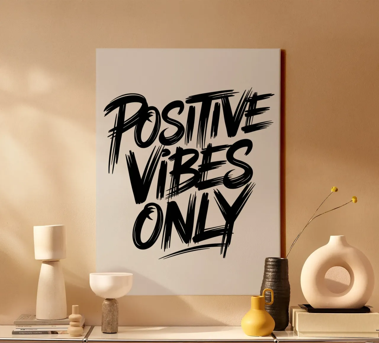 POSITIVE VIBES ONLY canvas by logic
