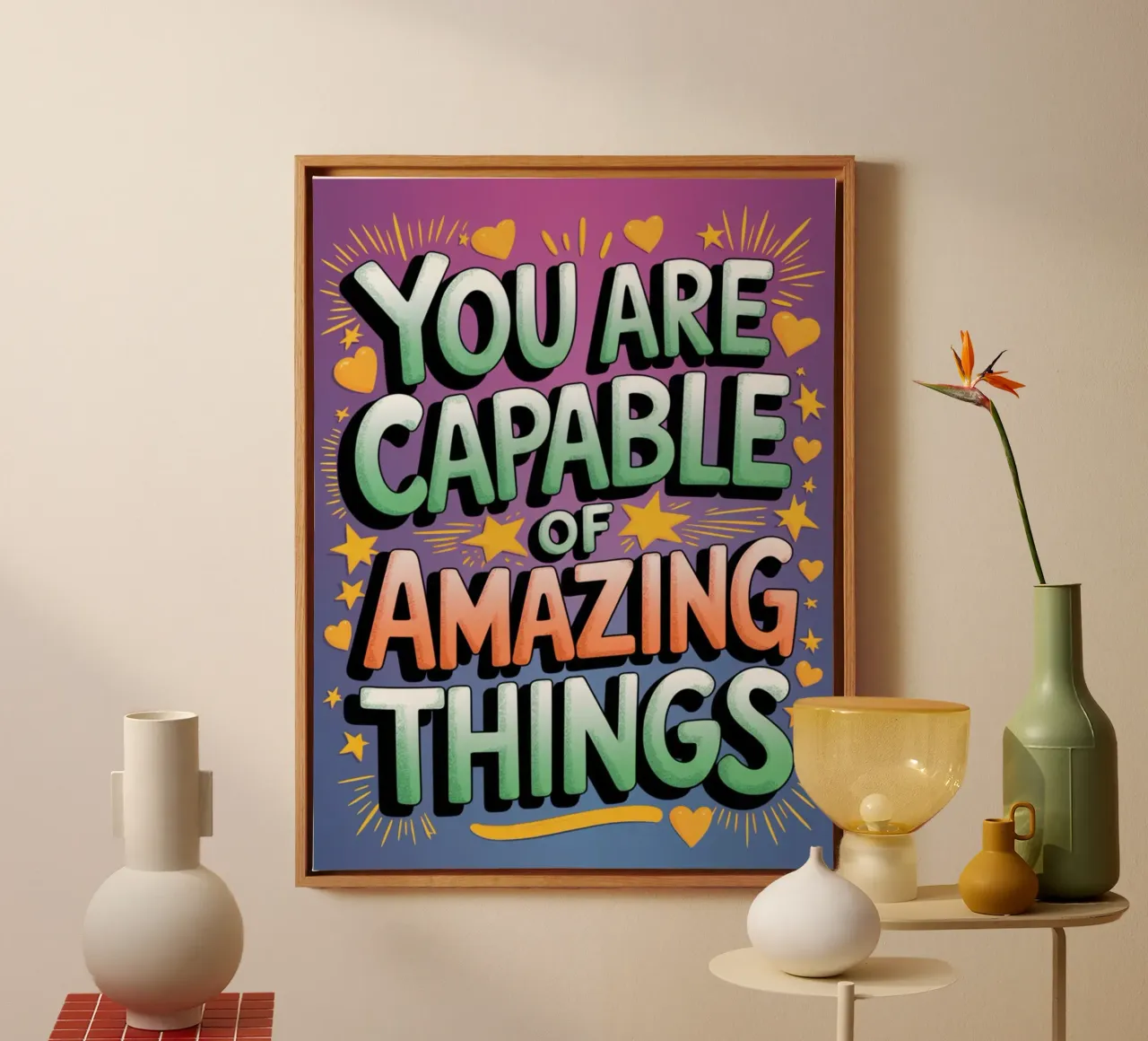 YOU ARE CAPABLE OF AMAZING THINGS canvas by logic
