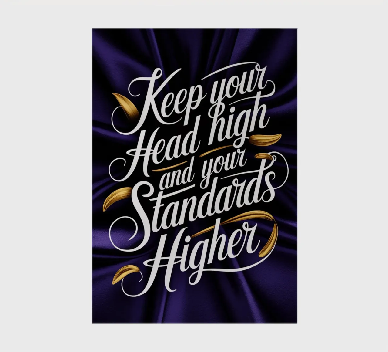 Keep your Head high and your Standards Higher notebook by logic