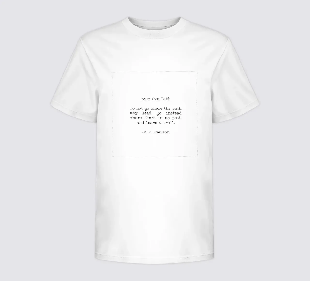 The path may lead. Leave a trail - Ralph Waldo Emerson Quote Kinder T-Shirt von Summer Soul Co. - Quotes