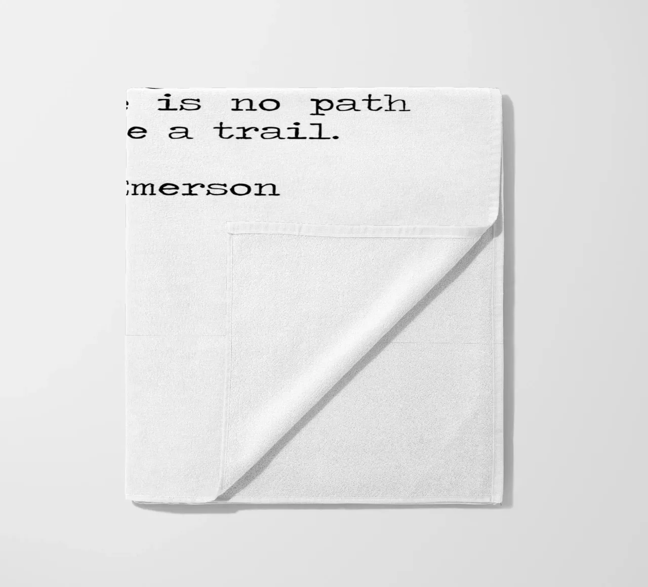The path may lead. Leave a trail - Ralph Waldo Emerson Quote telo mare da Summer Soul Co. - Quotes