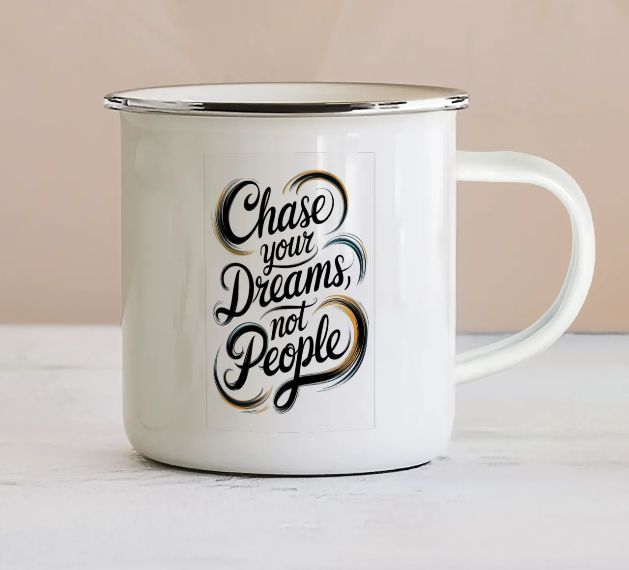 Inseguite i vostri sogni, non le persone tazza in smalto da logic