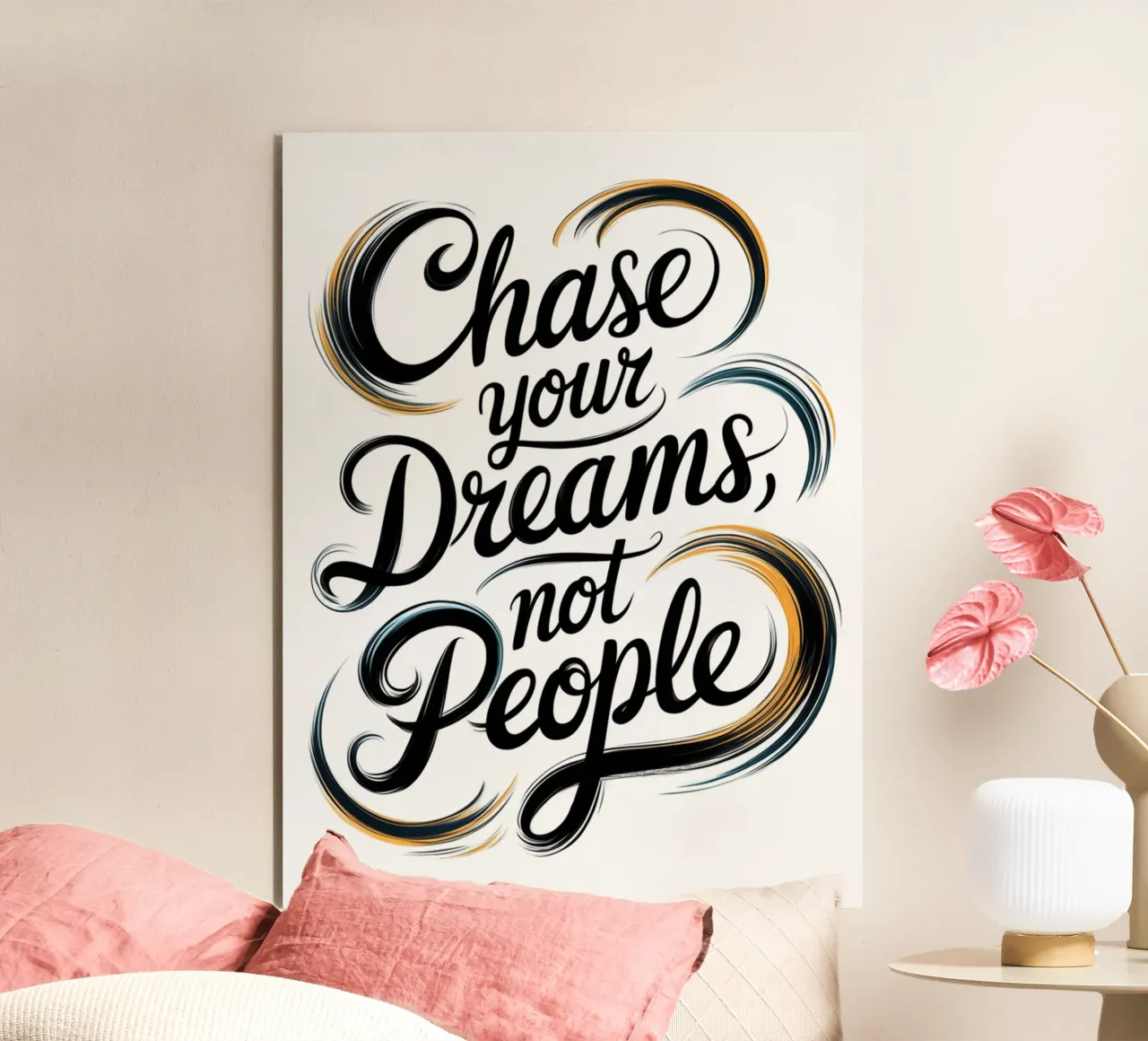 Persigue tus sueños, no a la gente aluminio dibond de logic