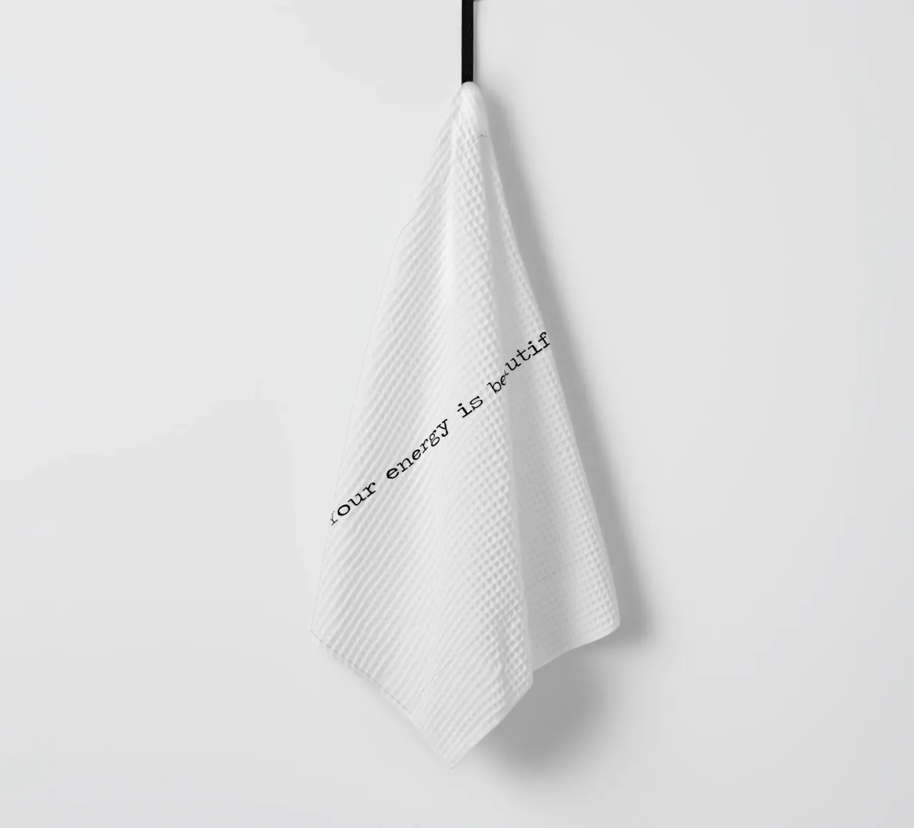 Votre énergie est belle Citation d'une machine à écrire minimaliste torchon de Summer Soul Co. - Quotes