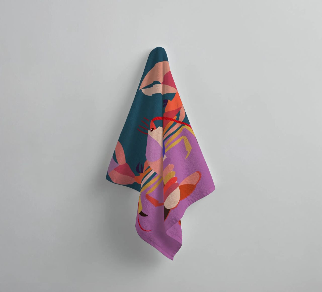 Abstract Lobster towel by Gaite