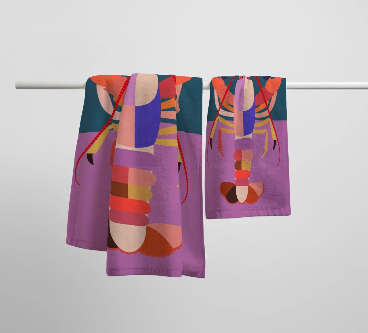 Abstract Lobster towel by Gaite