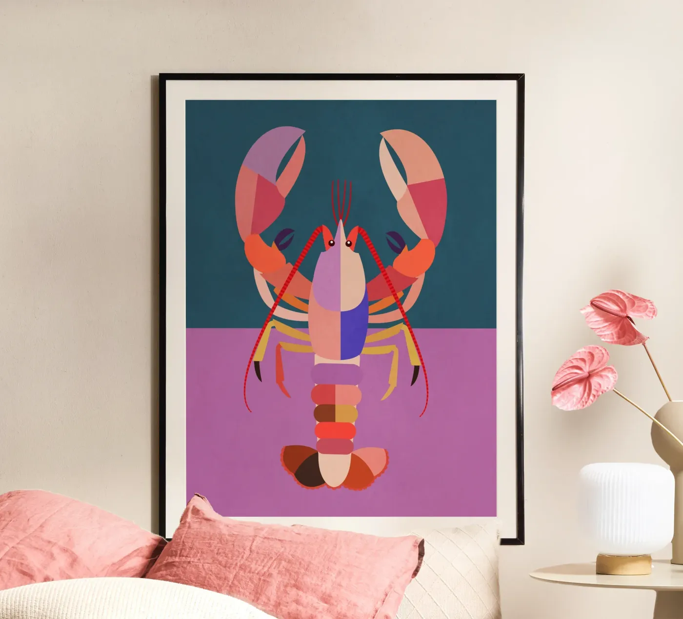 Abstracte kreeft poster van Gaite