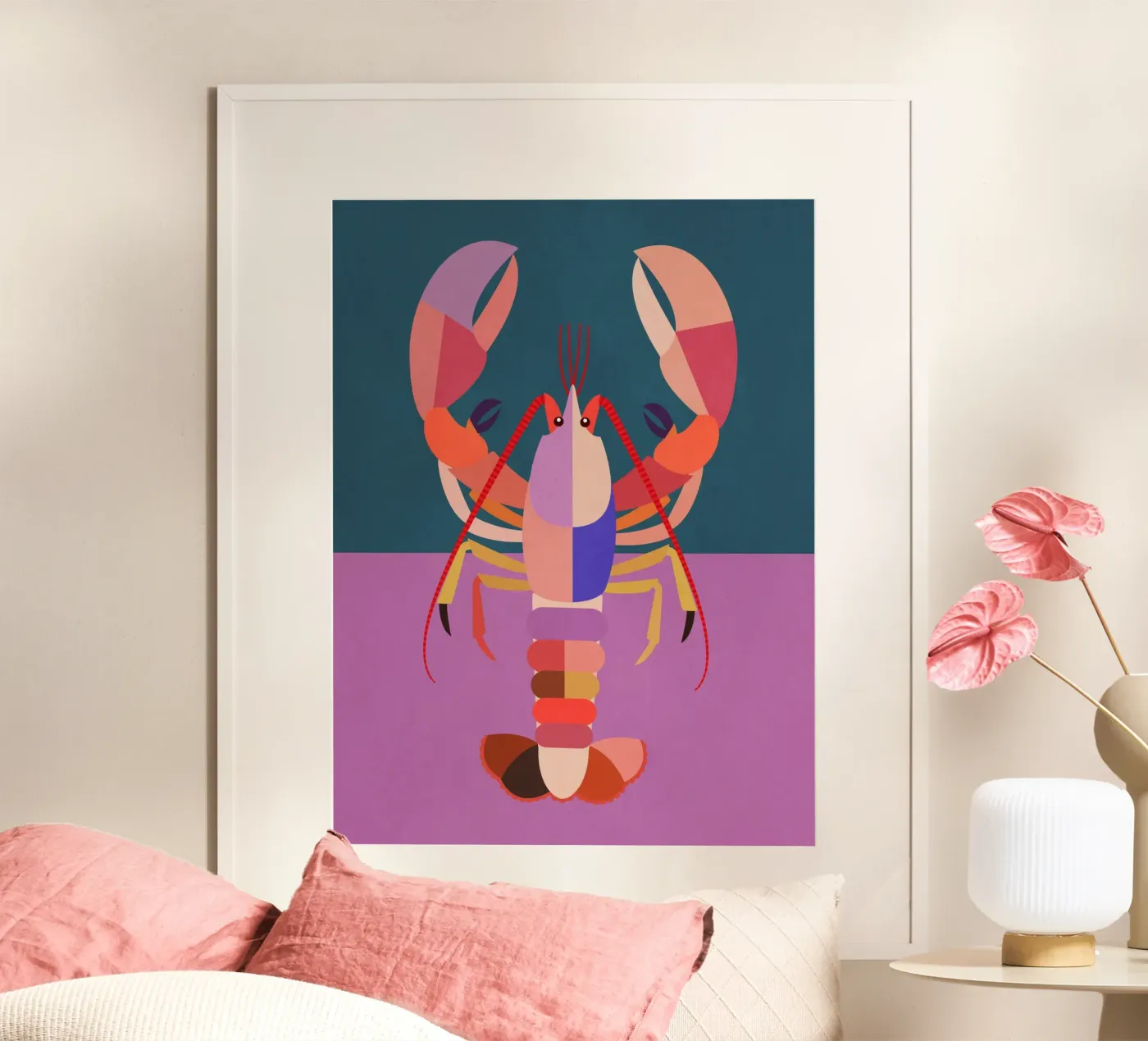 Abstracte kreeft poster van Gaite