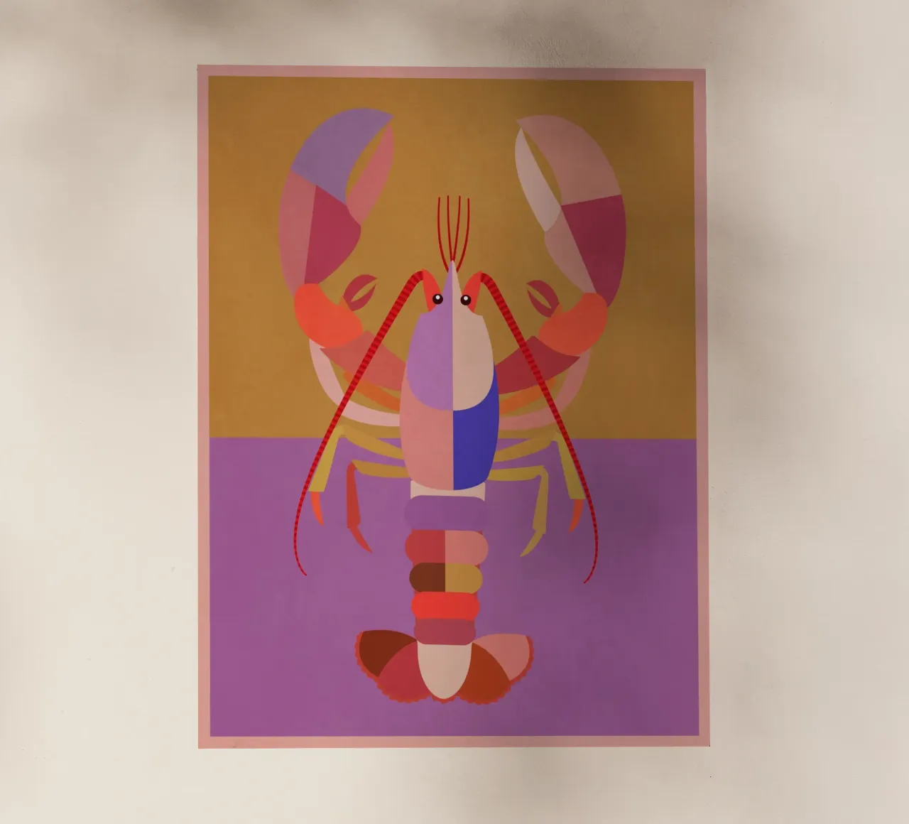 Homard abstrait 2 film rétro-éclairé de Gaite