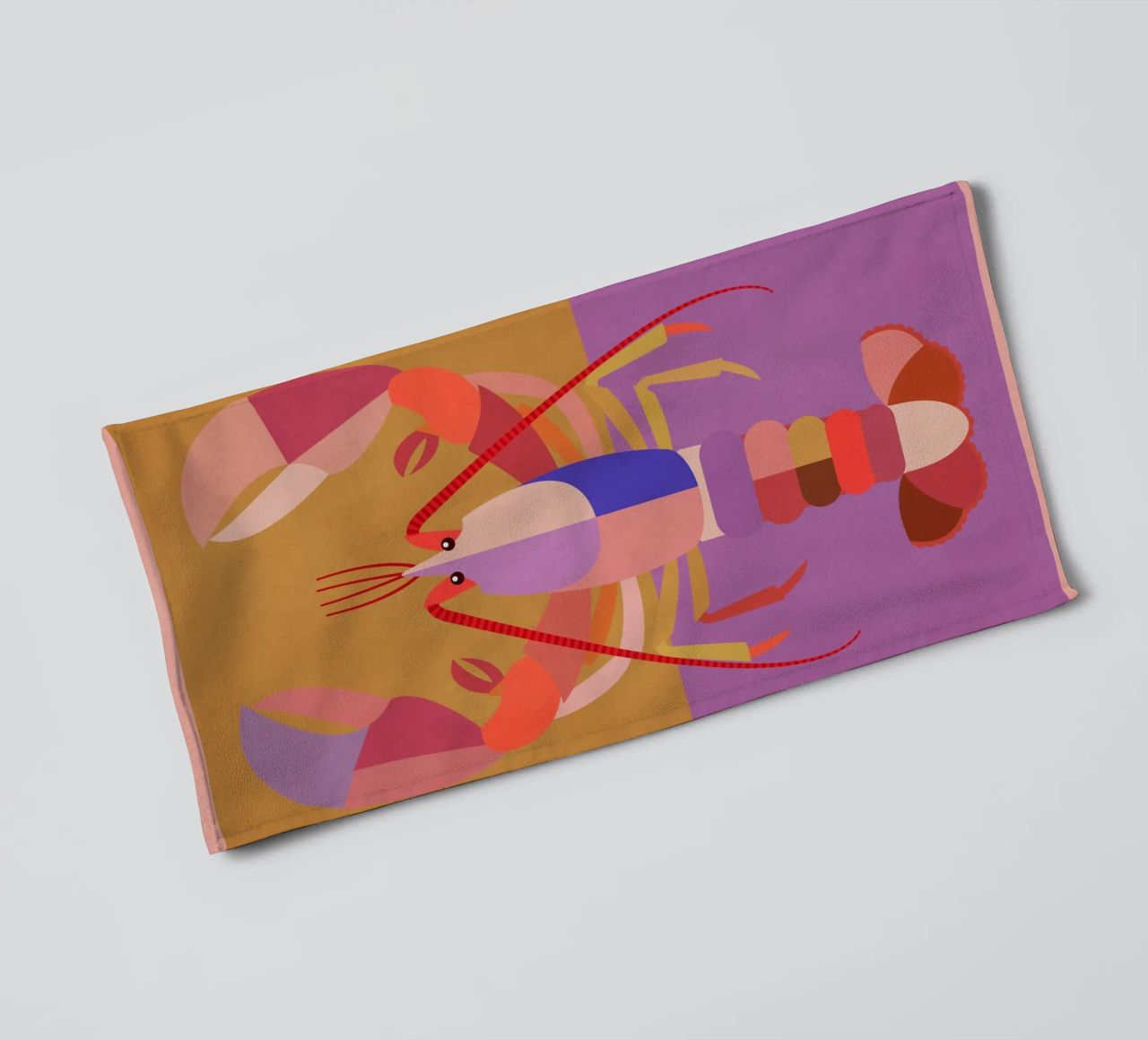 Abstract Lobster 2 towel by Gaite