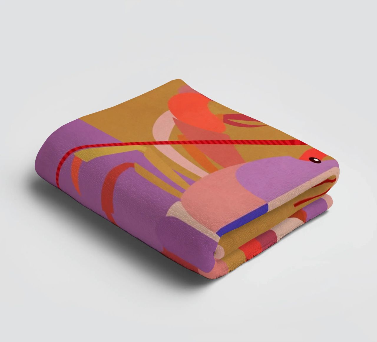 Abstract Lobster 2 towel by Gaite