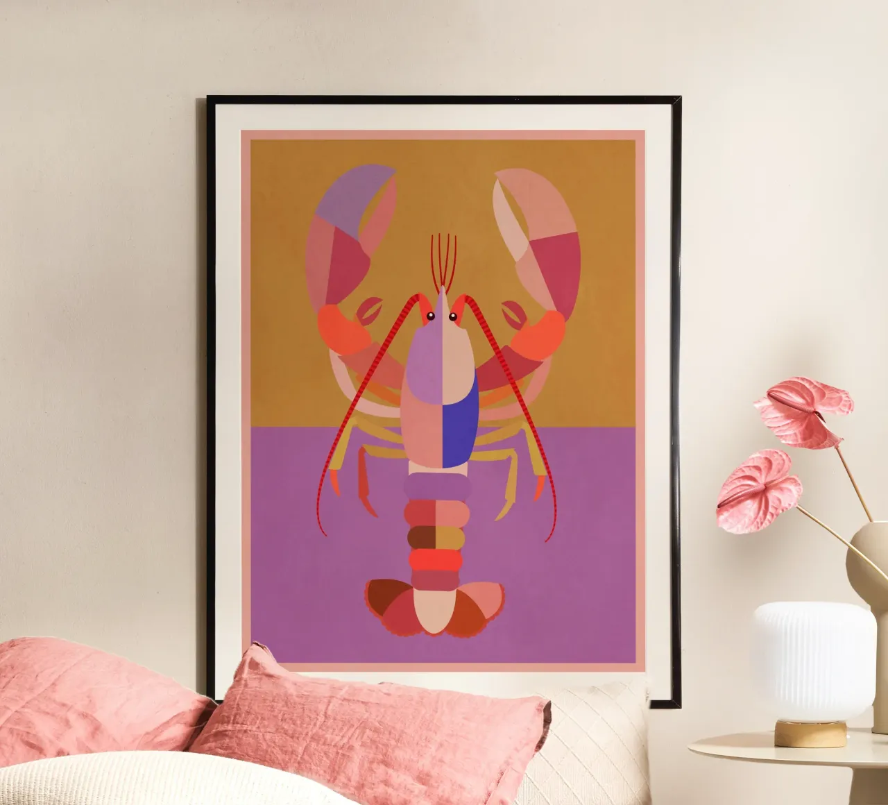 Abstracte kreeft 2 poster van Gaite