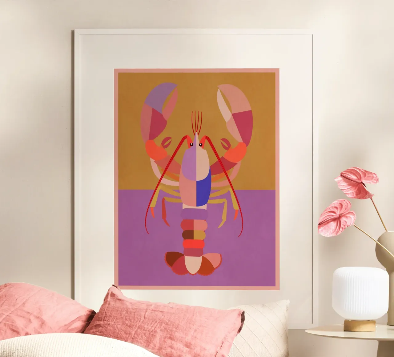 Abstracte kreeft 2 poster van Gaite