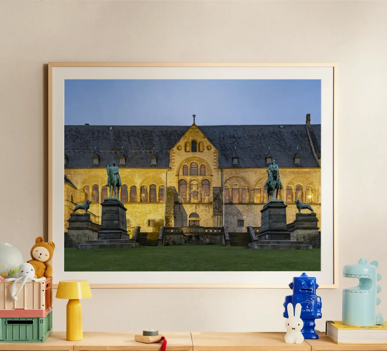 Kaiserpfalz in Goslar poster con telaio in legno da Reisefotografie - Bilder aus aller Welt