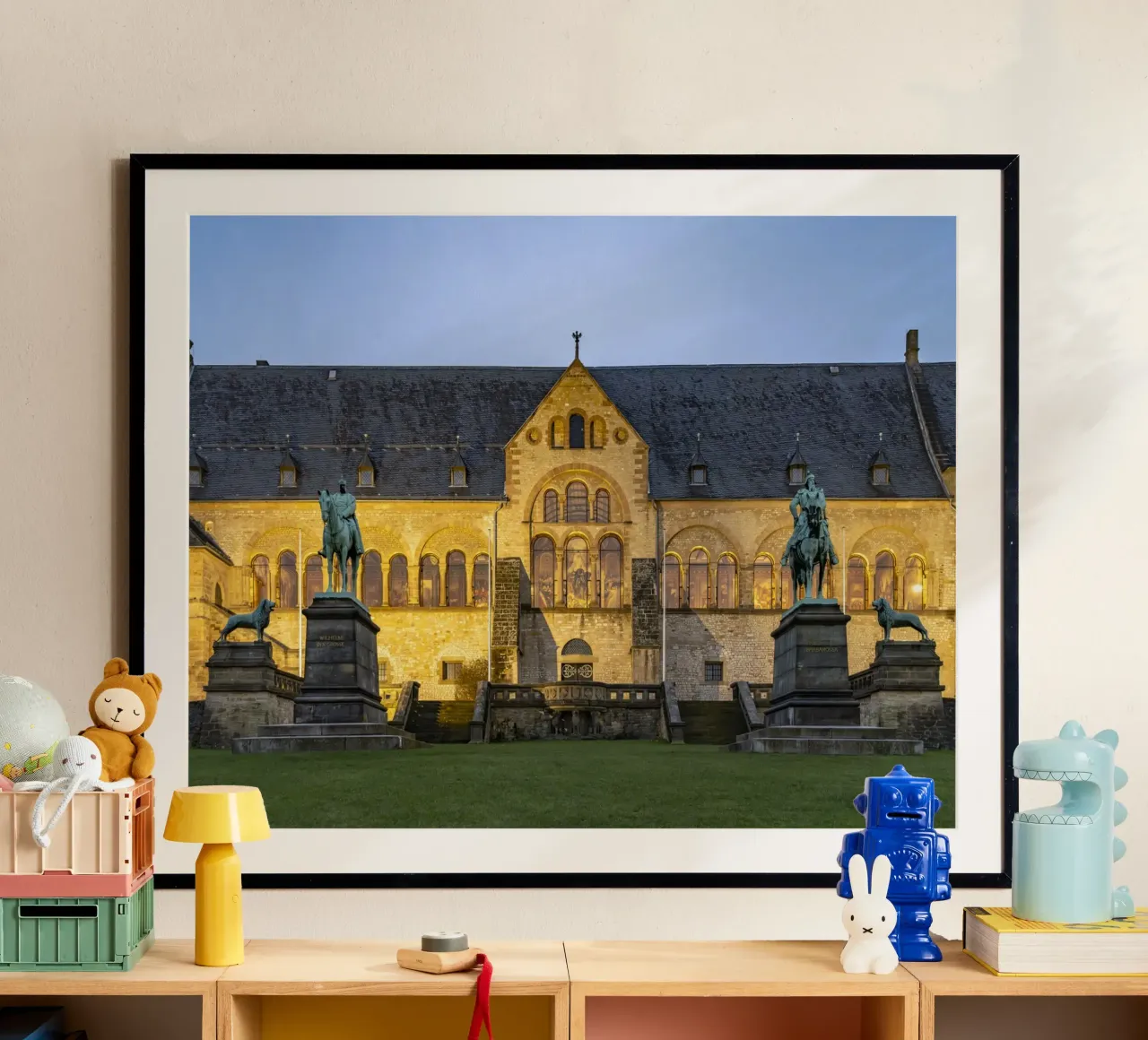 Kaiserpfalz in Goslar poster con telaio in legno da Reisefotografie - Bilder aus aller Welt