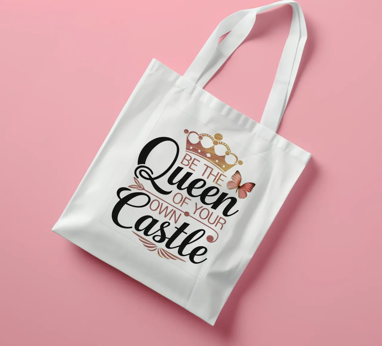 ESSERE LA REGINA DEL PROPRIO CASTELLO borsa in juta da logic