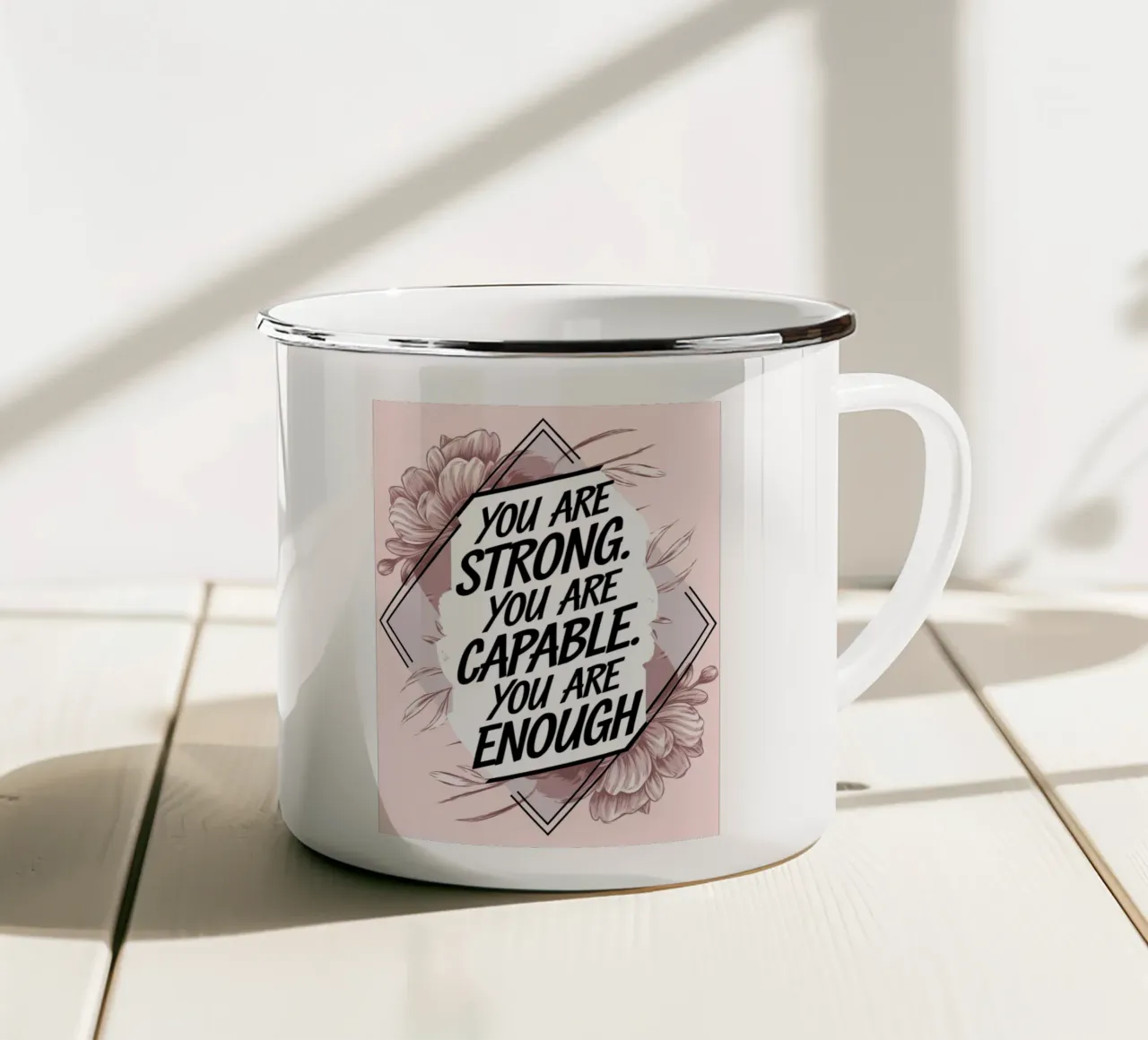 ESSERE LA REGINA DEL PROPRIO CASTELLO tazza in smalto da logic