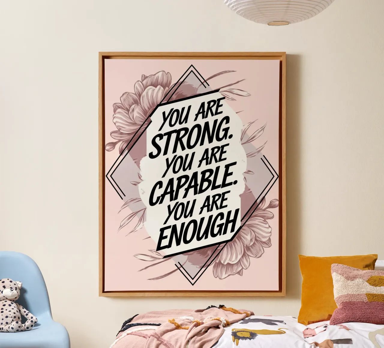 BE THE QUEEN OF YOUR OWN CASTLE canvas with Floater frame by logic