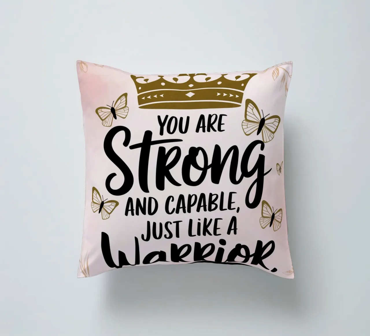 You are strong and capable, just like a warrior. decorative cushion by logic