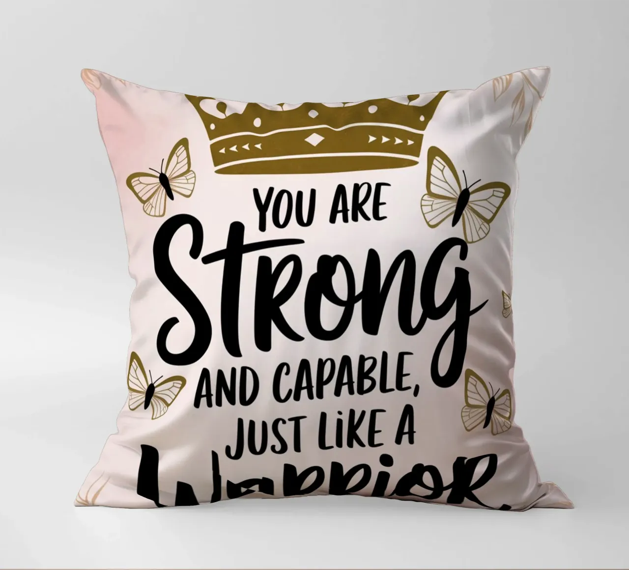 You are strong and capable, just like a warrior. decorative cushion by logic