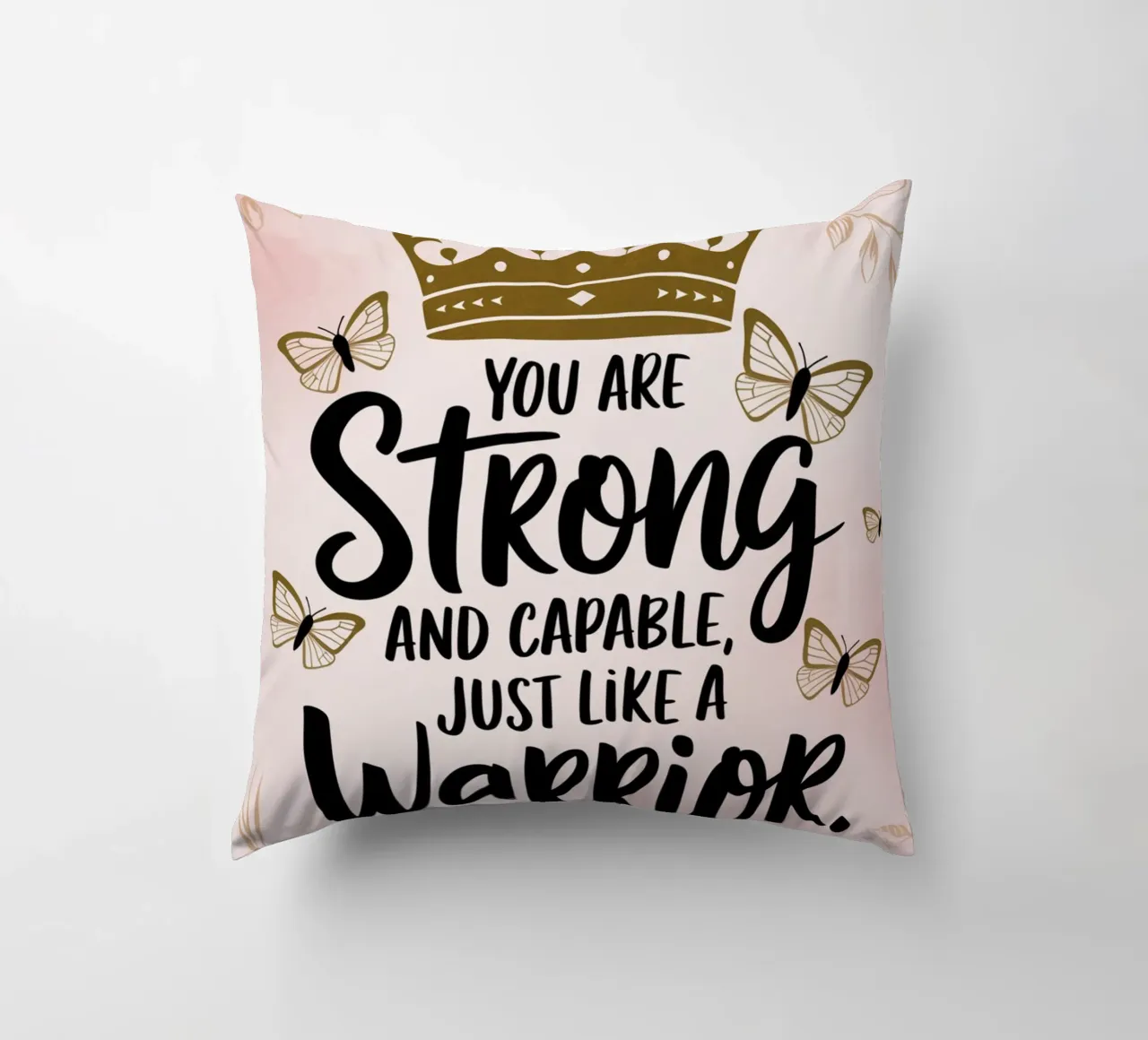 You are strong and capable, just like a warrior. decorative cushion by logic