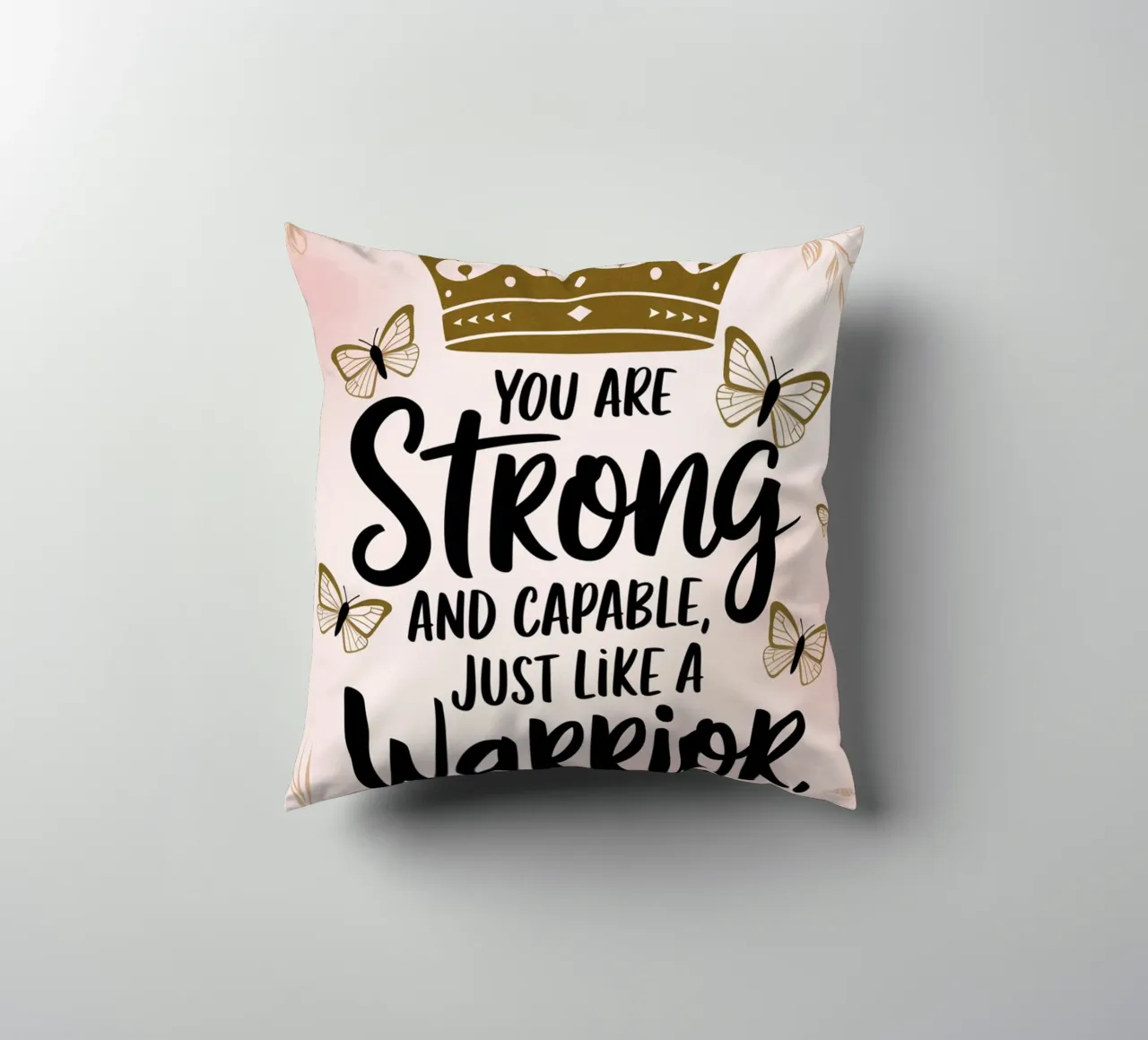 You are strong and capable, just like a warrior. decorative cushion by logic
