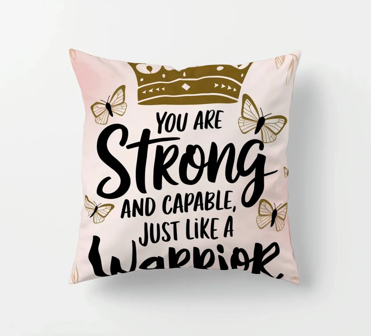 You are strong and capable, just like a warrior. decorative cushion by logic