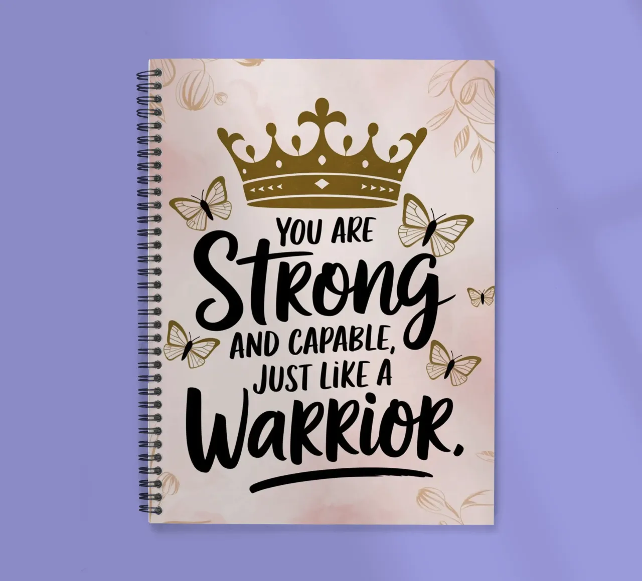 You are strong and capable, just like a warrior. spiral notebook by logic
