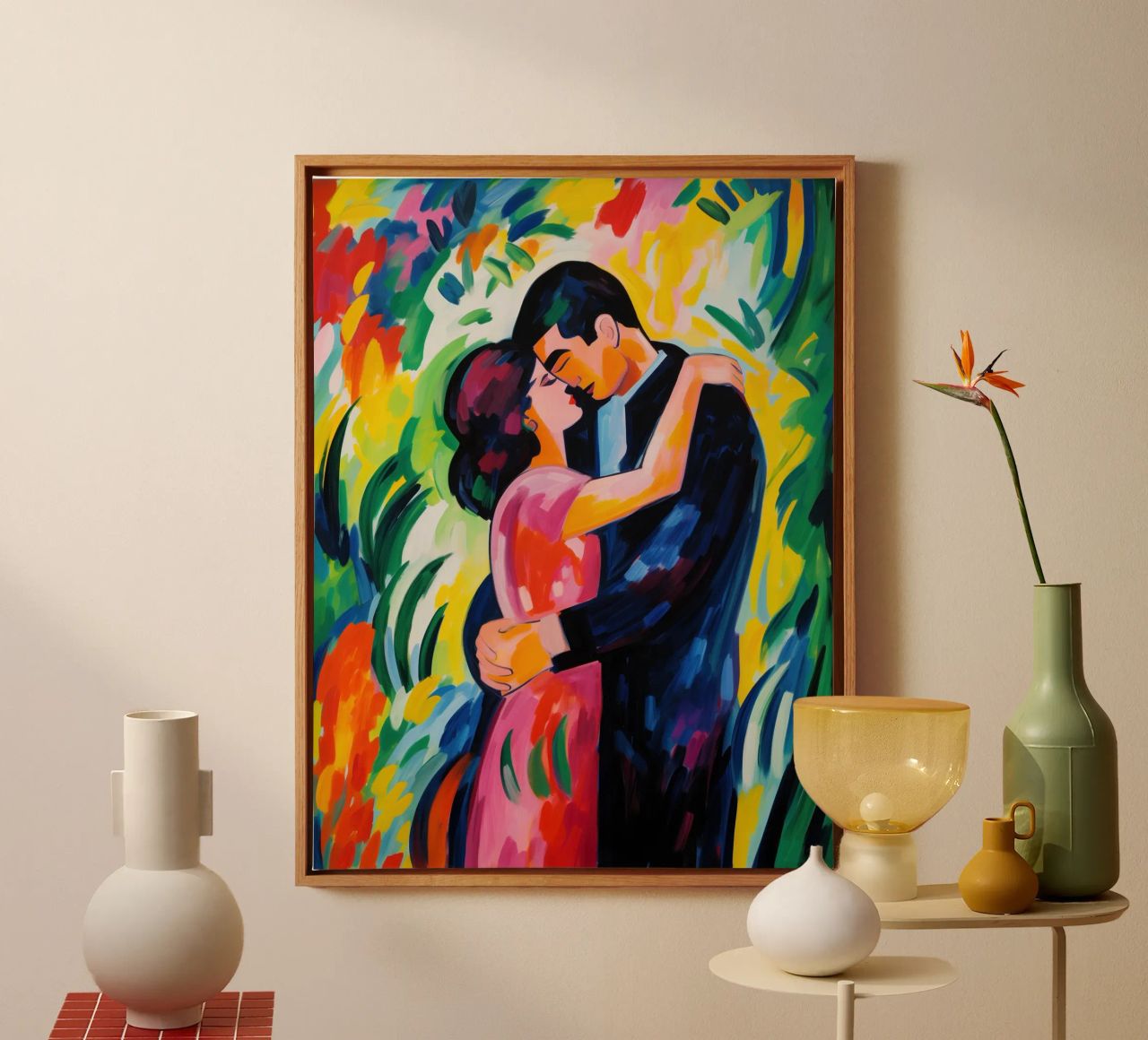 Lovers in Spring | Expressionist Painting canvas by Autofocus