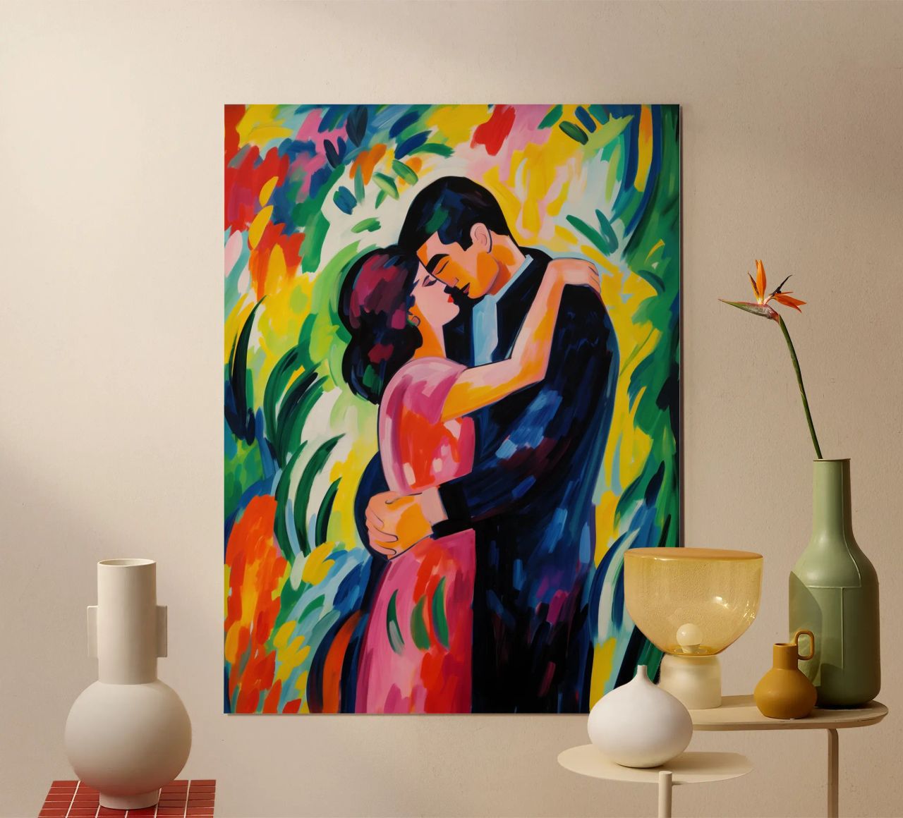 Lovers in Spring | Expressionist Painting poster by Autofocus