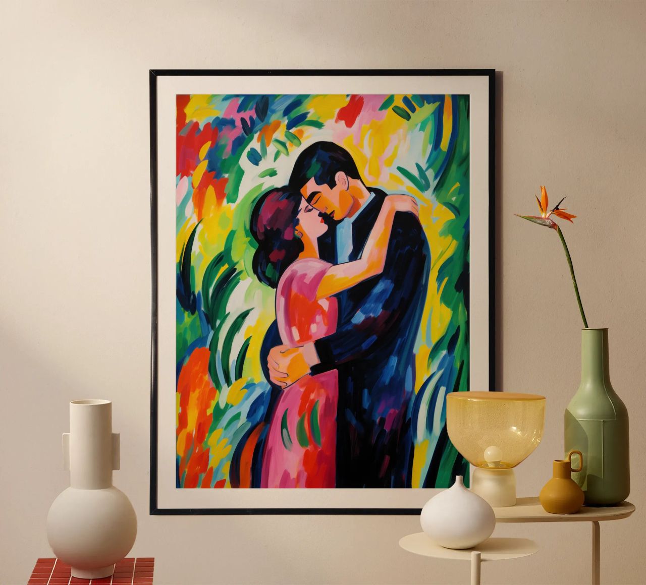 Lovers in Spring | Expressionist Painting poster by Autofocus