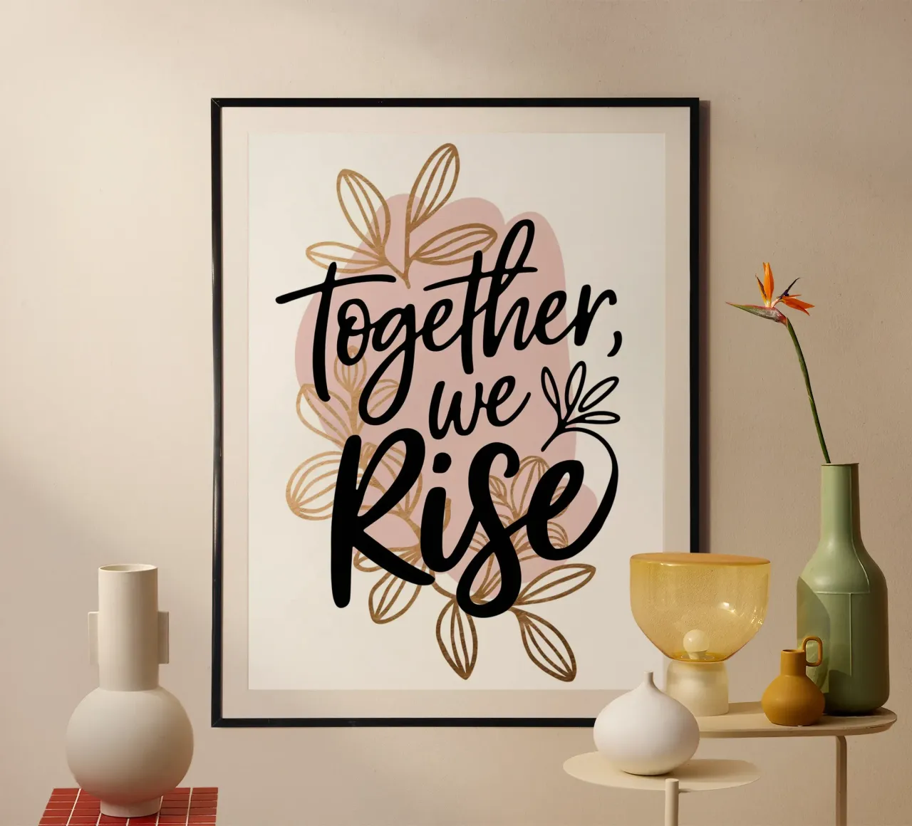 Insieme, ci alziamo poster da logic