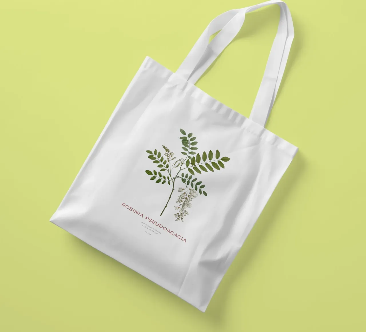 Robinia pseudoacacia o locusta nera borsa in juta da Vintagrafica