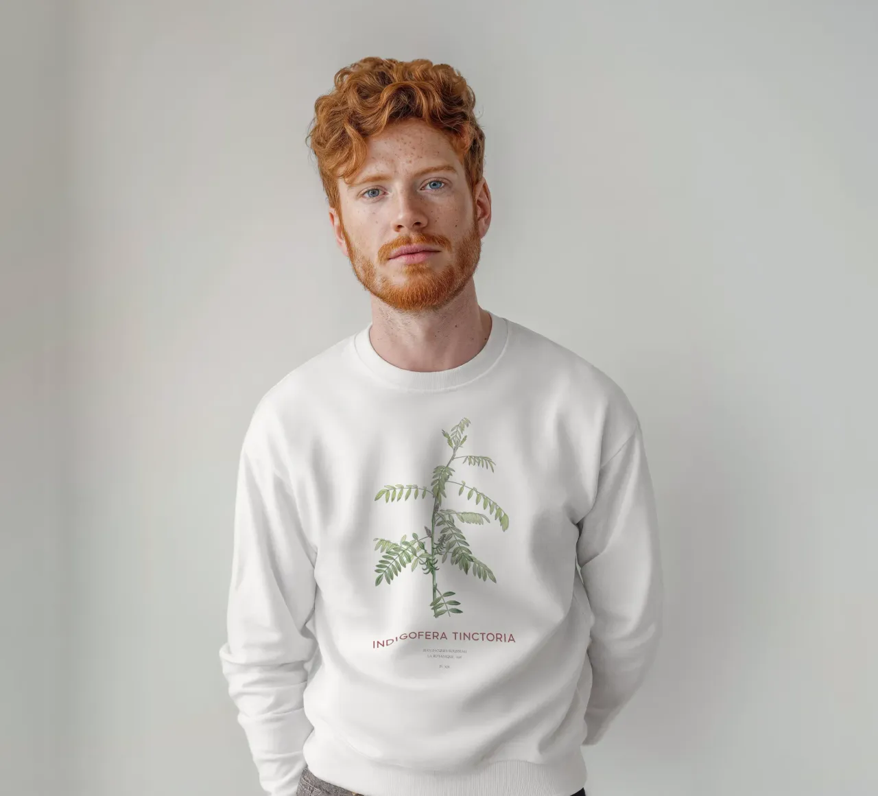 Echter Indigo oder Indigofera tinctoria Sweatshirt von Vintagrafica