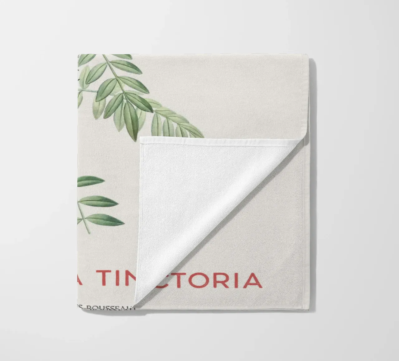 Echter Indigo oder Indigofera tinctoria Strandtuch von Vintagrafica