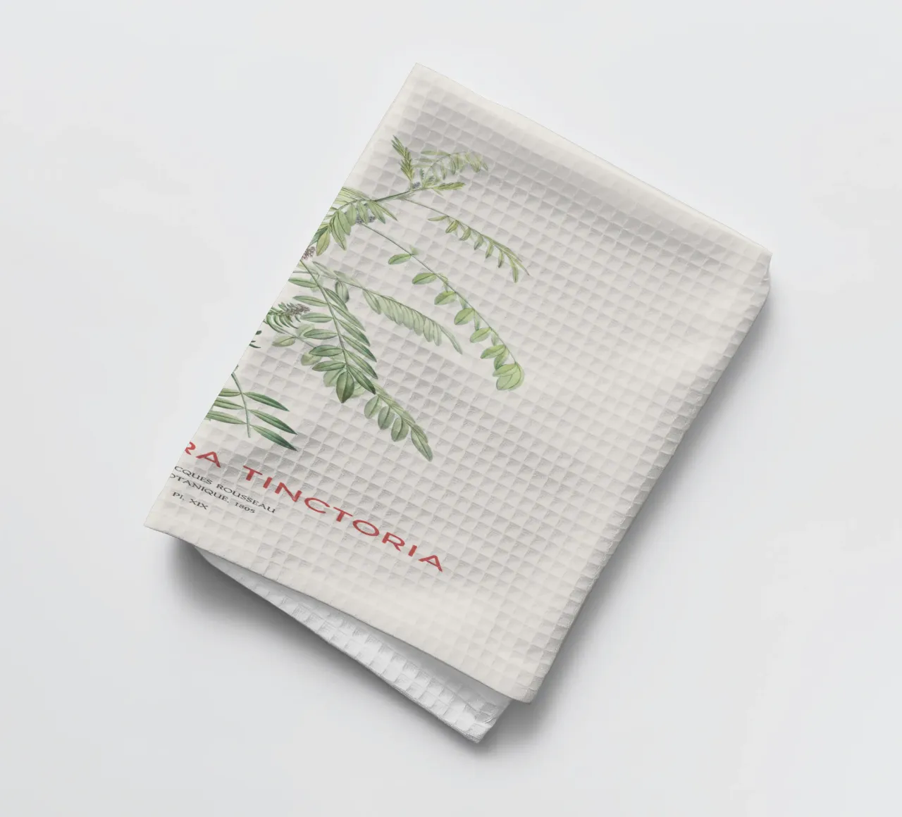 Echter Indigo oder Indigofera tinctoria Geschirrtuch von Vintagrafica