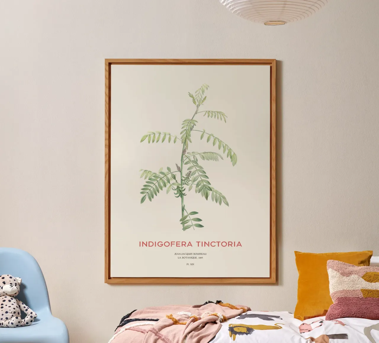 Echter Indigo oder Indigofera tinctoria Alu-Dibond von Vintagrafica