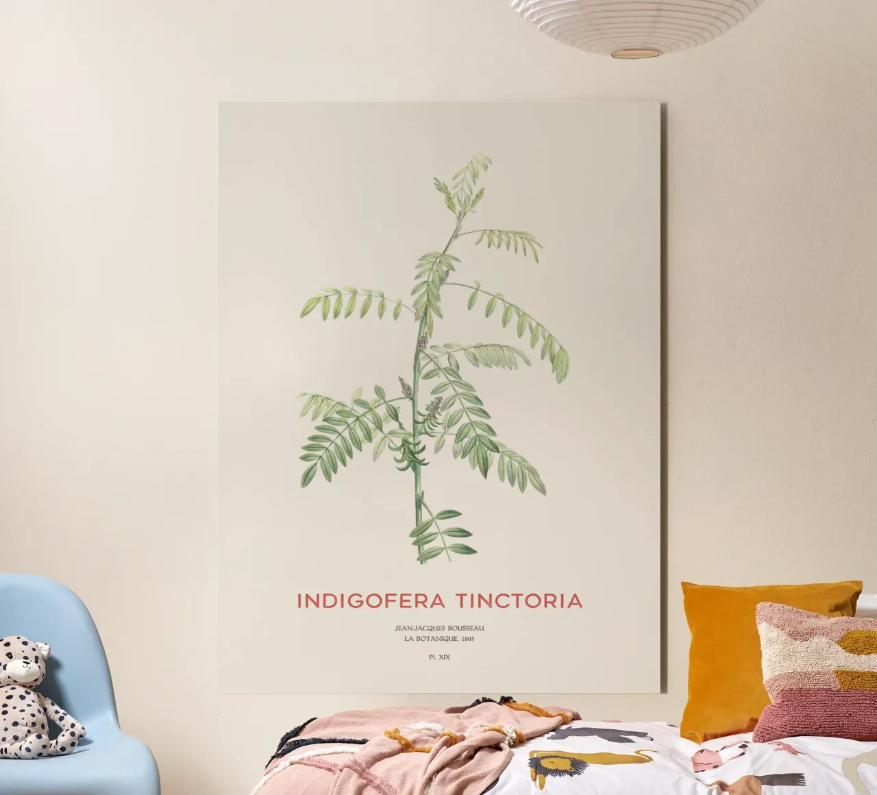 Echter Indigo oder Indigofera tinctoria Alu-Dibond von Vintagrafica