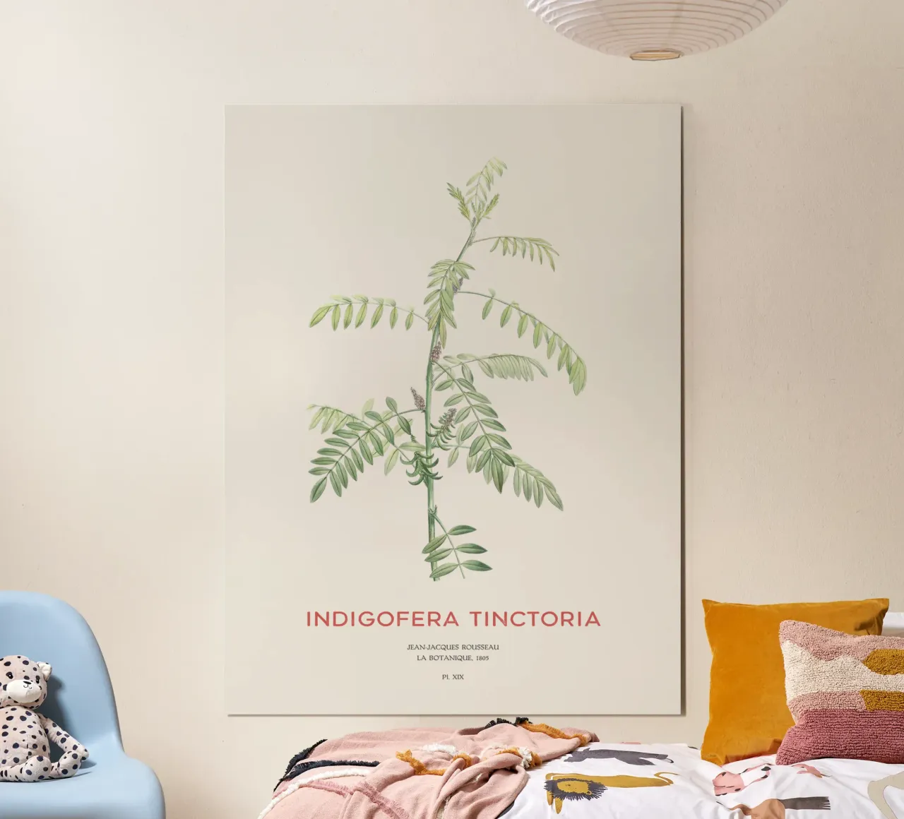 Echter Indigo oder Indigofera tinctoria Hahnemühle von Vintagrafica