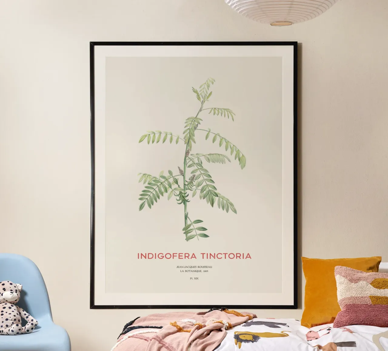 Echter Indigo oder Indigofera tinctoria Hahnemühle von Vintagrafica