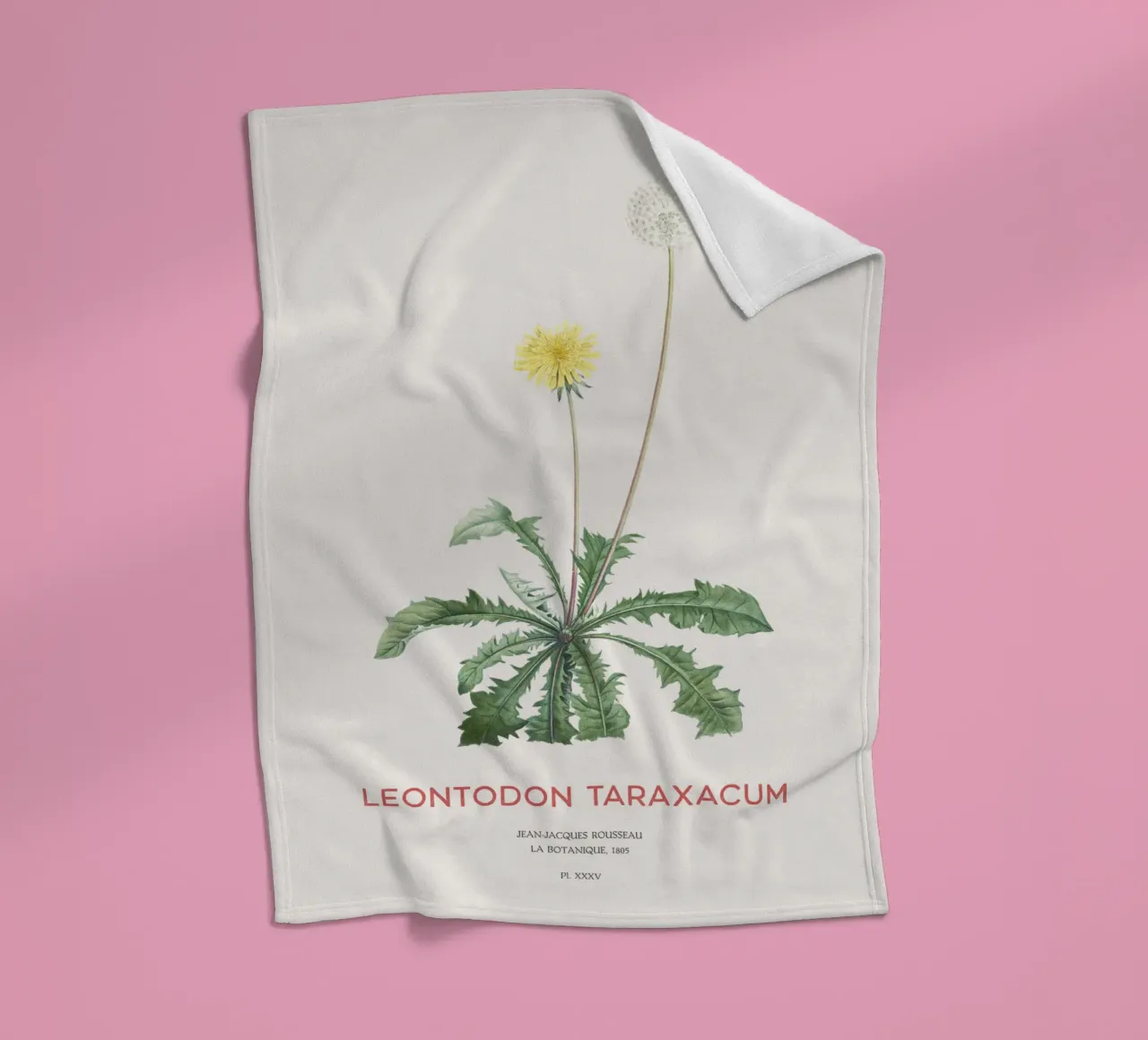 Löwenzahn oder Leontodon taraxacum Fleecedecke von Vintagrafica