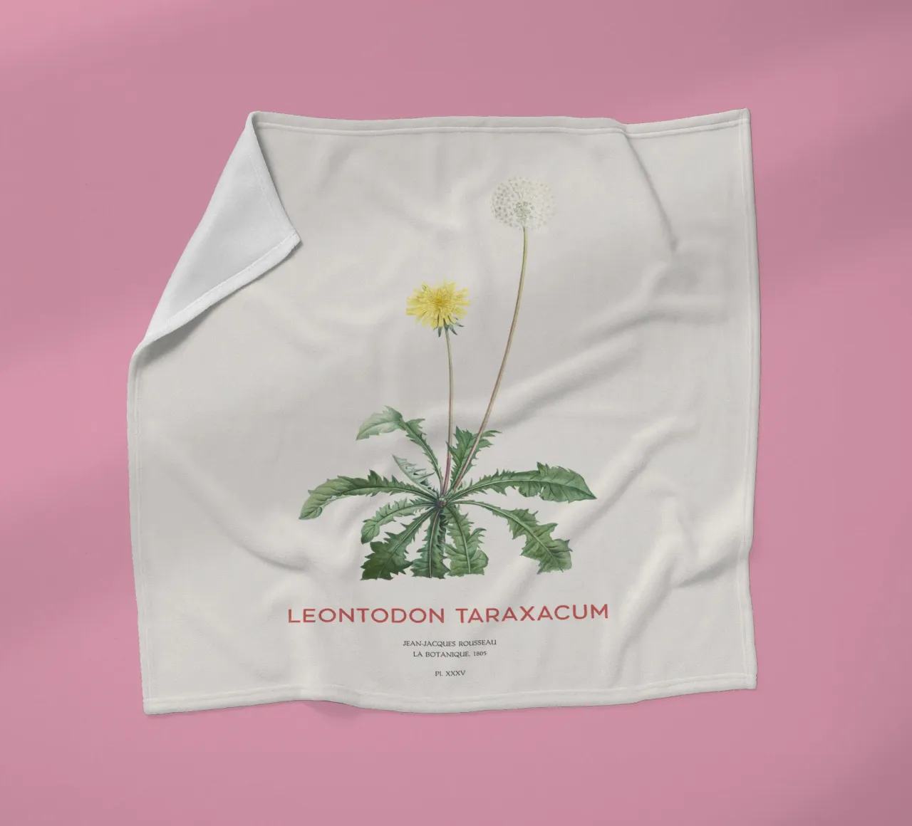 Löwenzahn oder Leontodon taraxacum Fleecedecke von Vintagrafica