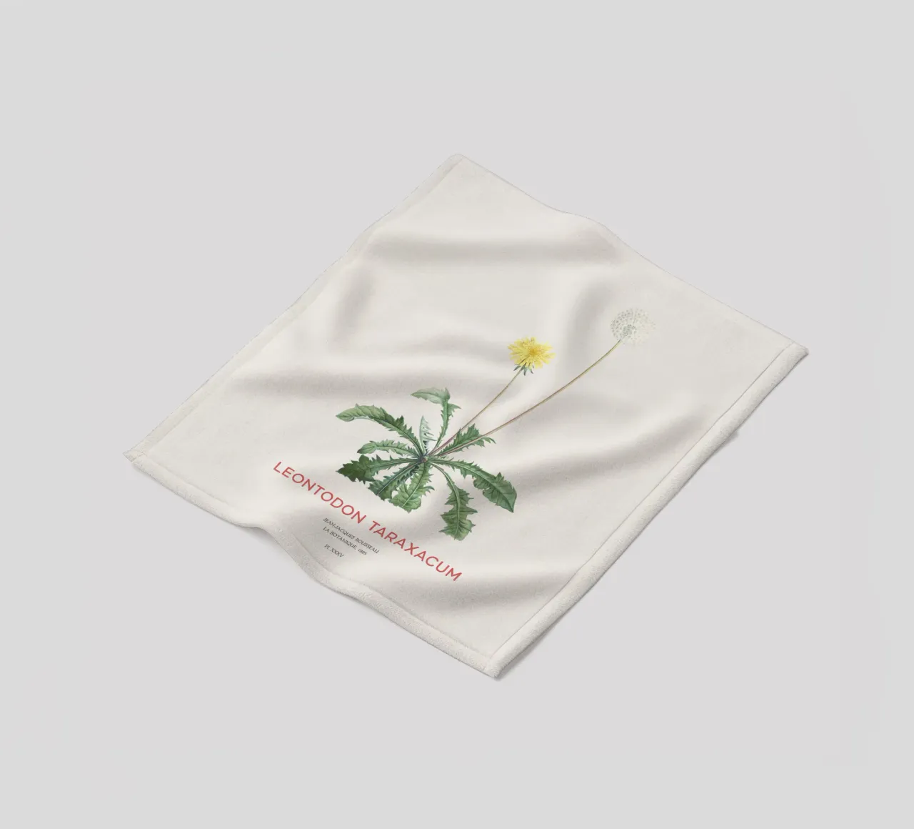Löwenzahn oder Leontodon taraxacum Fleecedecke von Vintagrafica