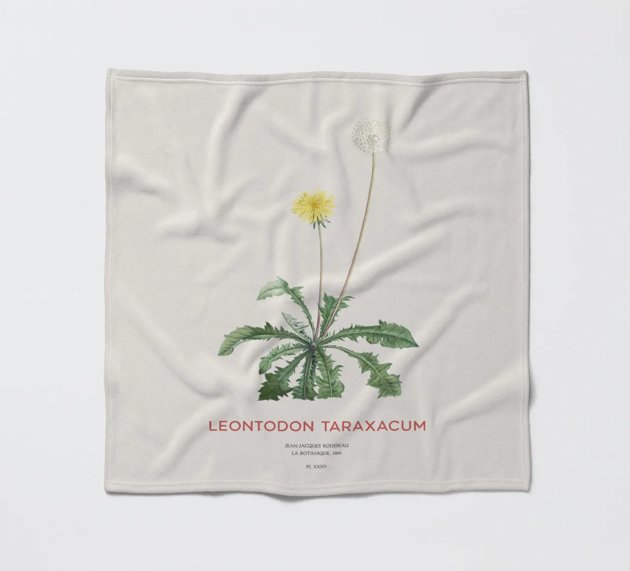 Löwenzahn oder Leontodon taraxacum Fleecedecke von Vintagrafica