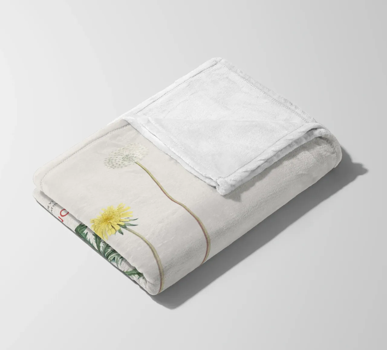 Löwenzahn oder Leontodon taraxacum Fleecedecke von Vintagrafica